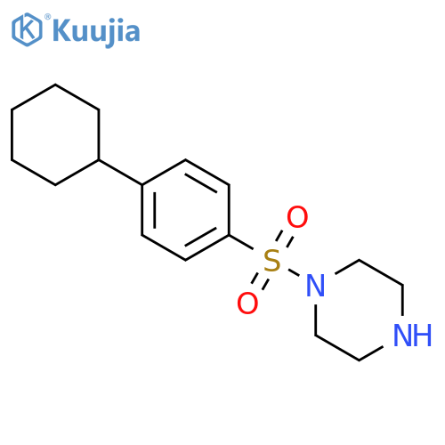 1-(4-cyclohexylbenzenesulfonyl)piperazine structure