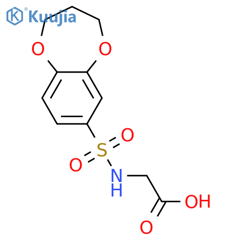 2-(3,4-Dihydro-2H-1,5-benzodioxepine-7-sulfonamido)acetic Acid structure