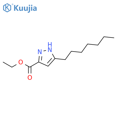 1H-PYRAZOLE-3-CARBOXYLIC ACID, 5-HEPTYL-, ETHYL ESTER structure
