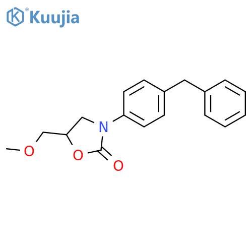 2-OXAZOLIDINONE, 5-(METHOXYMETHYL)-3-[4-(PHENYLMETHYL)PHENYL]- structure