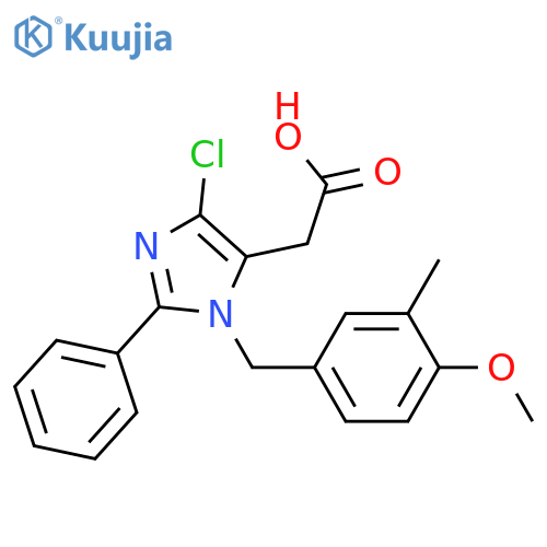 4-Chloro-1-(4-methoxy-3-methylbenzyl)-2-phenyl-1H-imidazole-5-acetic acid structure