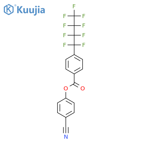Benzoic acid, 4-(nonafluorobutyl)-, 4-cyanophenyl ester structure