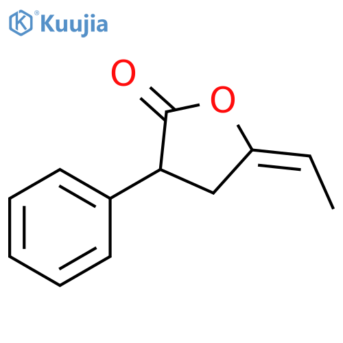 2(3H)-Furanone, 5-ethylidenedihydro-3-phenyl-, (E)- structure
