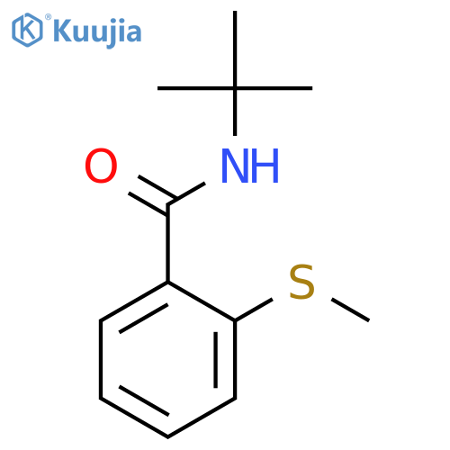 BENZAMIDE, N-(1,1-DIMETHYLETHYL)-2-(METHYLTHIO)- structure