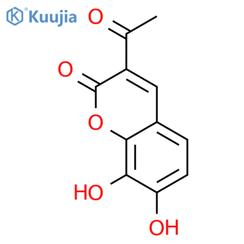 2H-1-BENZOPYRAN-2-ONE, 3-ACETYL-7,8-DIHYDROXY- structure