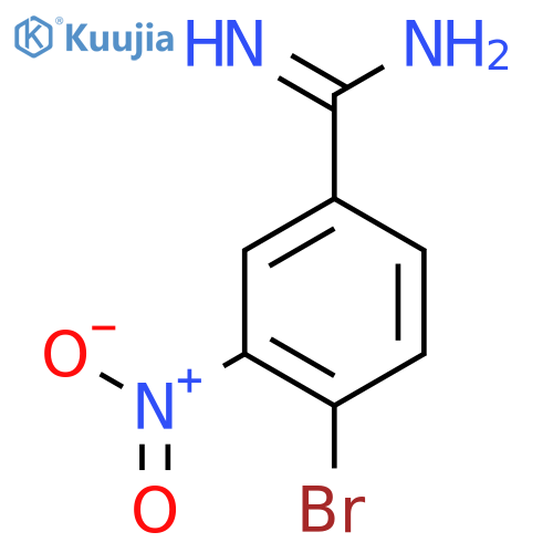 4-bromo-3-nitrobenzene-1-carboximidamide structure