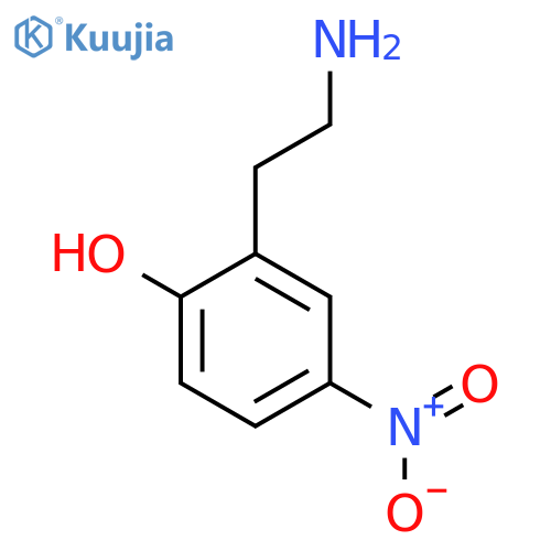 2-(2-aminoethyl)-4-nitrophenol structure