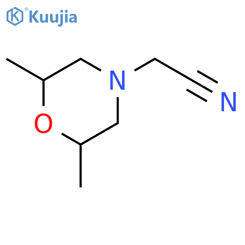 2-(2,6-dimethylmorpholin-4-yl)acetonitrile structure