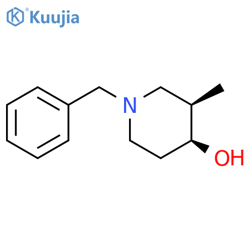 4-Piperidinol,3-methyl-1-(phenylmethyl)-, (3R,4S)-rel- structure
