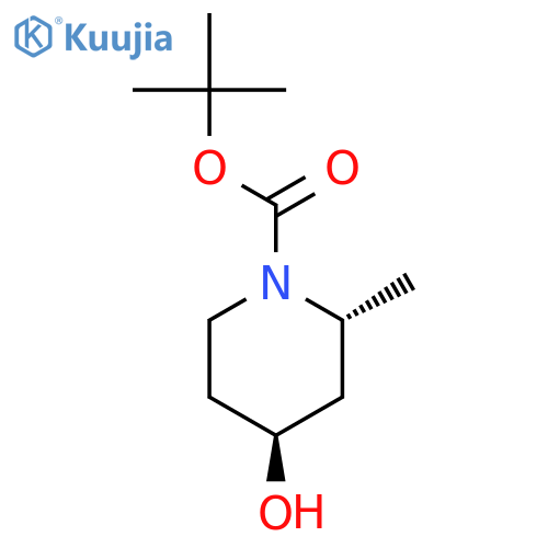 Tert-butyl (2R,4S)-4-hydroxy-2-methylpiperidine-1-carboxylate structure
