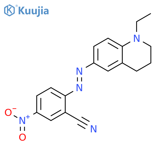 BENZONITRILE, 2-[(1-ETHYL-1,2,3,4-TETRAHYDRO-6-QUINOLINYL)AZO]-5-NITRO- structure