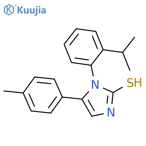 5-(4-Methylphenyl)-1-2-(propan-2-yl)phenyl-1H-imidazole-2-thiol structure