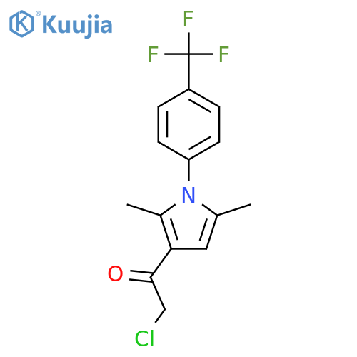 2-chloro-1-{2,5-dimethyl-1-4-(trifluoromethyl)phenyl-1H-pyrrol-3-yl}ethan-1-one structure