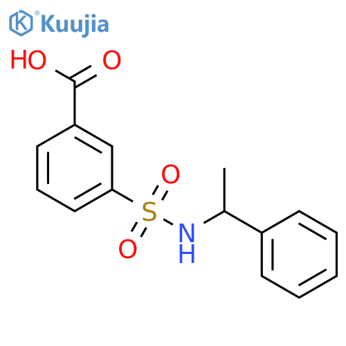 3-(1-Phenylethyl)sulfamoylbenzoic Acid structure