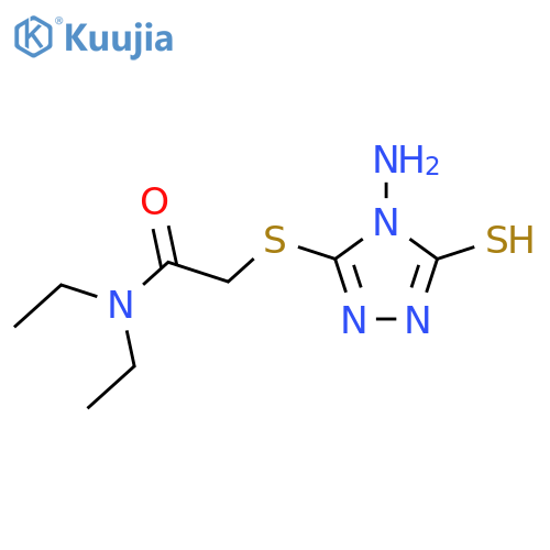 2-(4-Amino-5-sulfanyl-4H-1,2,4-triazol-3-yl)sulfanyl-N,N-diethylacetamide structure