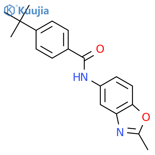 Benzamide, 4-(1,1-dimethylethyl)-N-(2-methyl-5-benzoxazolyl)- structure