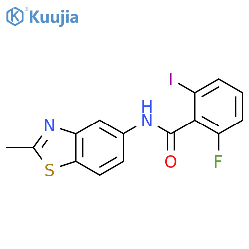 Benzamide, 2-fluoro-6-iodo-N-(2-methyl-5-benzothiazolyl)- structure