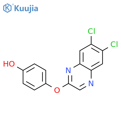 Phenol, 4-[(6,7-dichloro-2-quinoxalinyl)oxy]- structure