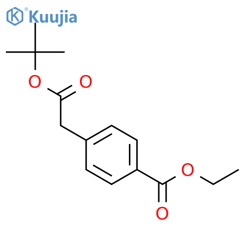 BENZENEACETIC ACID, 4-(ETHOXYCARBONYL)-, 1,1-DIMETHYLETHYL ESTER structure
