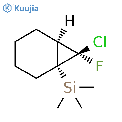 Silane, [(1R,6R,7R)-7-chloro-7-fluorobicyclo[4.1.0]hept-1-yl]trimethyl-,rel- structure
