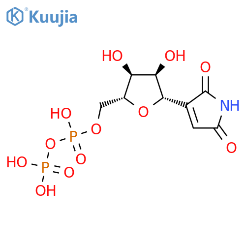 (1S)-1,4-anhydro-1-(2,5-dioxo-2,5-dihydro-1H-pyrrol-3-yl)-5-O-[hydroxy(phosphonooxy)phosphoryl]-D-ribitol structure