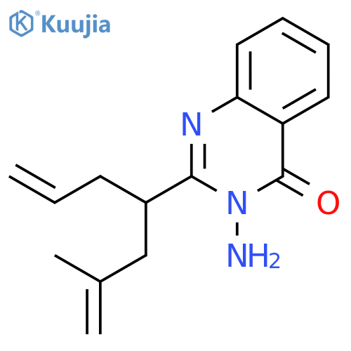 4(3H)-Quinazolinone, 3-amino-2-[3-methyl-1-(2-propenyl)-3-butenyl]- structure