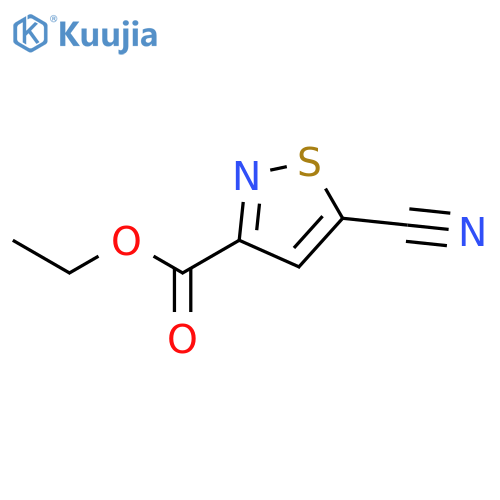 3-ISOTHIAZOLECARBOXYLIC ACID, 5-CYANO-, ETHYL ESTER structure