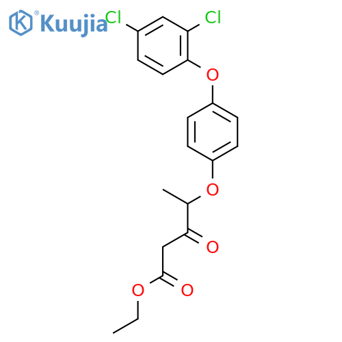 Pentanoic acid, 4-[4-(2,4-dichlorophenoxy)phenoxy]-3-oxo-, ethyl ester structure