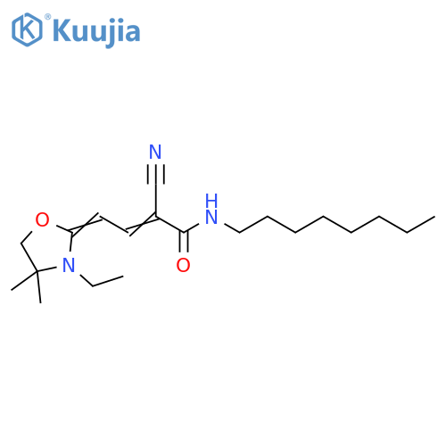 2-Butenamide,2-cyano-4-(3-ethyl-4,4-dimethyl-2-oxazolidinylidene)-N-octyl- structure