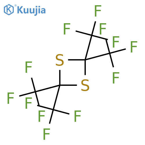 2,2,4,4-tetrakis(trifluoromethyl)-1,3-dithietane structure