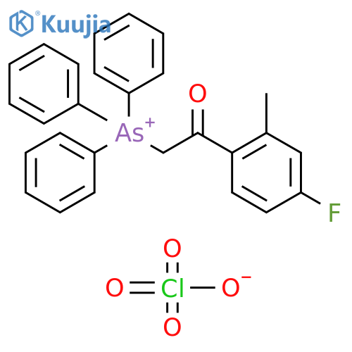 Arsonium, [2-(4-fluoro-2-methylphenyl)-2-oxoethyl]triphenyl-, perchlorate structure