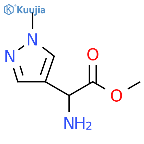 methyl 2-amino-2-(1-methyl-1H-pyrazol-4-yl)acetate structure