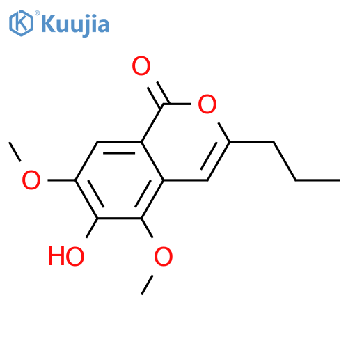 5,6,7-Trihydroxy-3-propyl-1H-2-benzopyran-1-one; 5,7-Di-Me ether structure