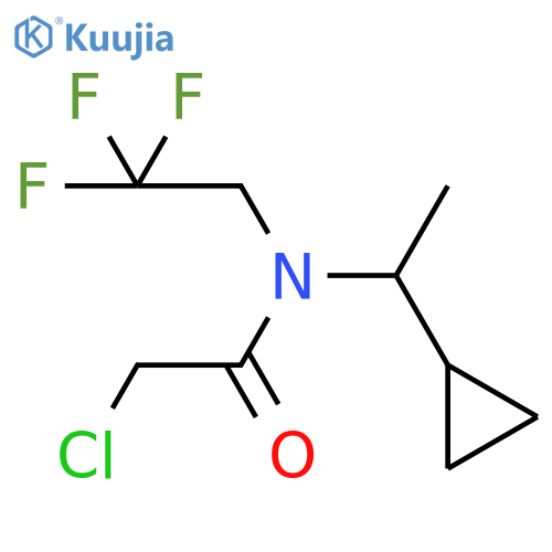2-chloro-N-(1-cyclopropylethyl)-N-(2,2,2-trifluoroethyl)acetamide structure