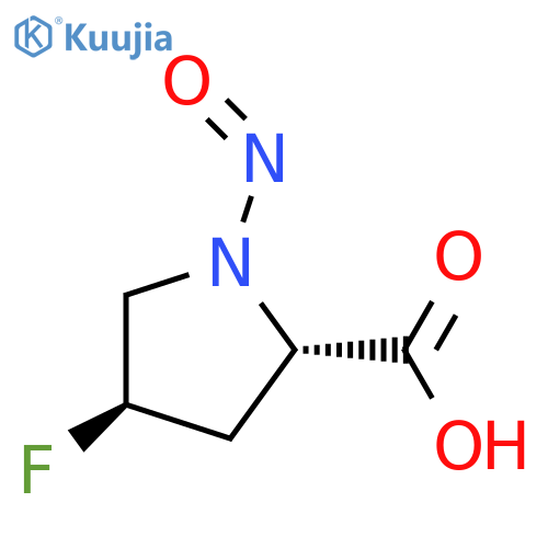 L-Proline, 4-fluoro-1-nitroso-, trans- (9CI) structure