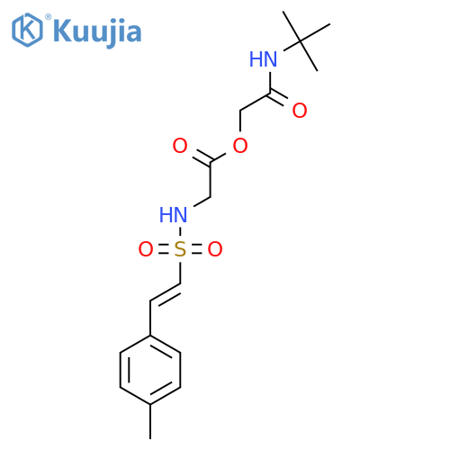 (Tert-butylcarbamoyl)methyl 2-[2-(4-methylphenyl)ethenesulfonamido]acetate structure