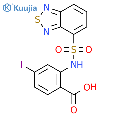 Benzoic acid, 2-[(2,1,3-benzothiadiazol-4-ylsulfonyl)amino]-4-iodo- structure
