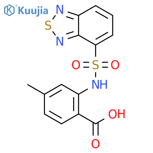 Benzoic acid, 2-[(2,1,3-benzothiadiazol-4-ylsulfonyl)amino]-4-methyl- structure