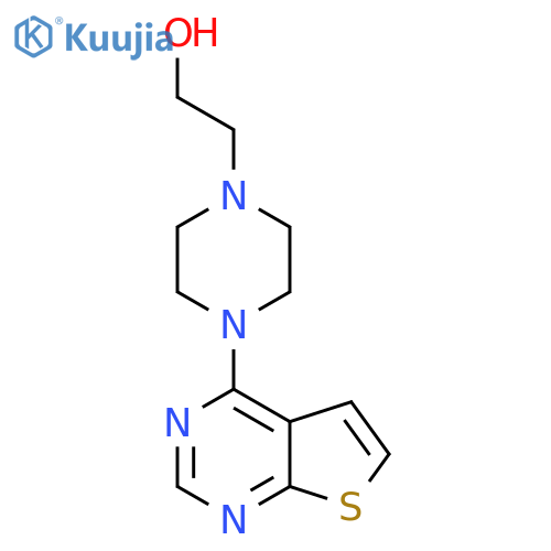 2-(4-{thieno2,3-dpyrimidin-4-yl}piperazin-1-yl)ethan-1-ol structure