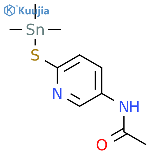 Acetamide, N-[6-[(trimethylstannyl)thio]-3-pyridinyl]- structure