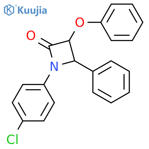 2-Azetidinone, 1-(4-chlorophenyl)-3-phenoxy-4-phenyl- structure