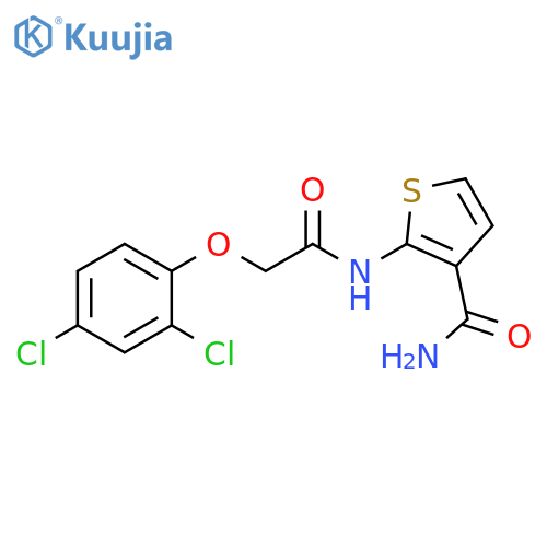 2-2-(2,4-dichlorophenoxy)acetamidothiophene-3-carboxamide structure