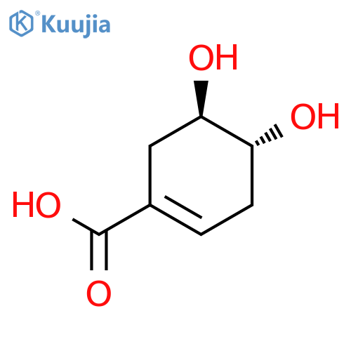 1-Cyclohexene-1-carboxylic acid, 4,5-dihydroxy-, trans- structure