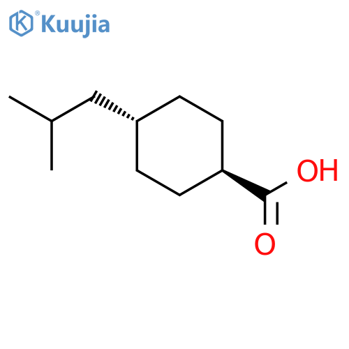 CYCLOHEXANECARBOXYLIC ACID, 4-(2-METHYLPROPYL)-, TRANS- structure