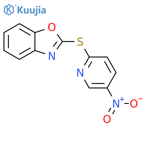 2-(5-Nitro-pyridin-2-ylsulfanyl)-benzooxazole structure