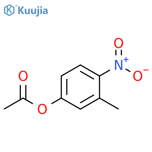 Phenol, 3-methyl-4-nitro-, acetate (ester) structure