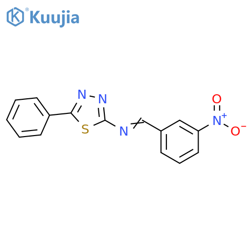 1,3,4-Thiadiazol-2-amine, N-[(3-nitrophenyl)methylene]-5-phenyl- structure