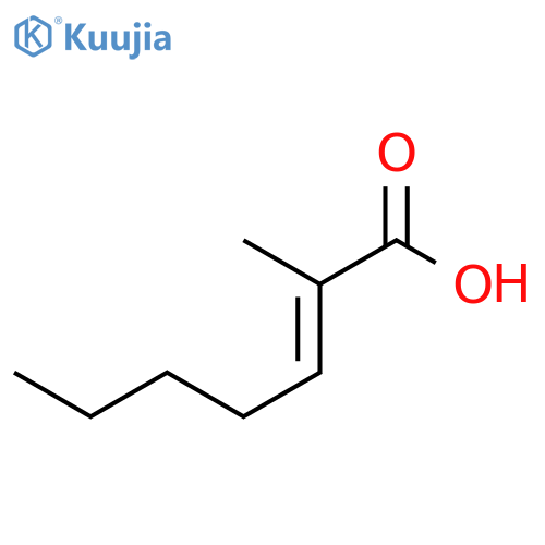 2-Heptenoic acid, 2-methyl-, (2E)- structure