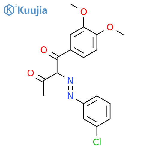 1,3-BUTANEDIONE, 2-[(3-CHLOROPHENYL)AZO]-1-(3,4-DIMETHOXYPHENYL)- structure