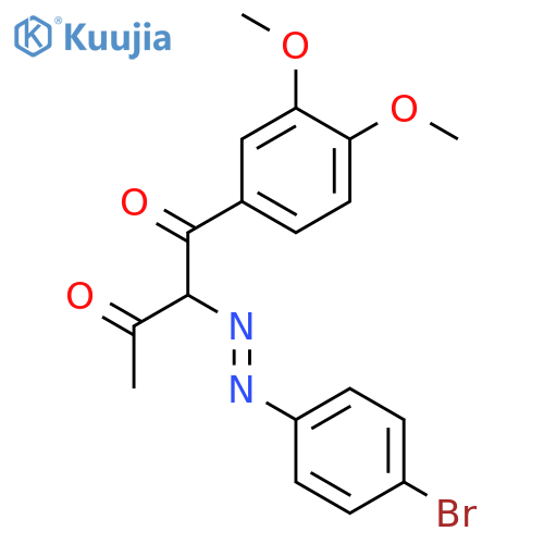 1,3-Butanedione, 2-[(4-bromophenyl)azo]-1-(3,4-dimethoxyphenyl)- structure
